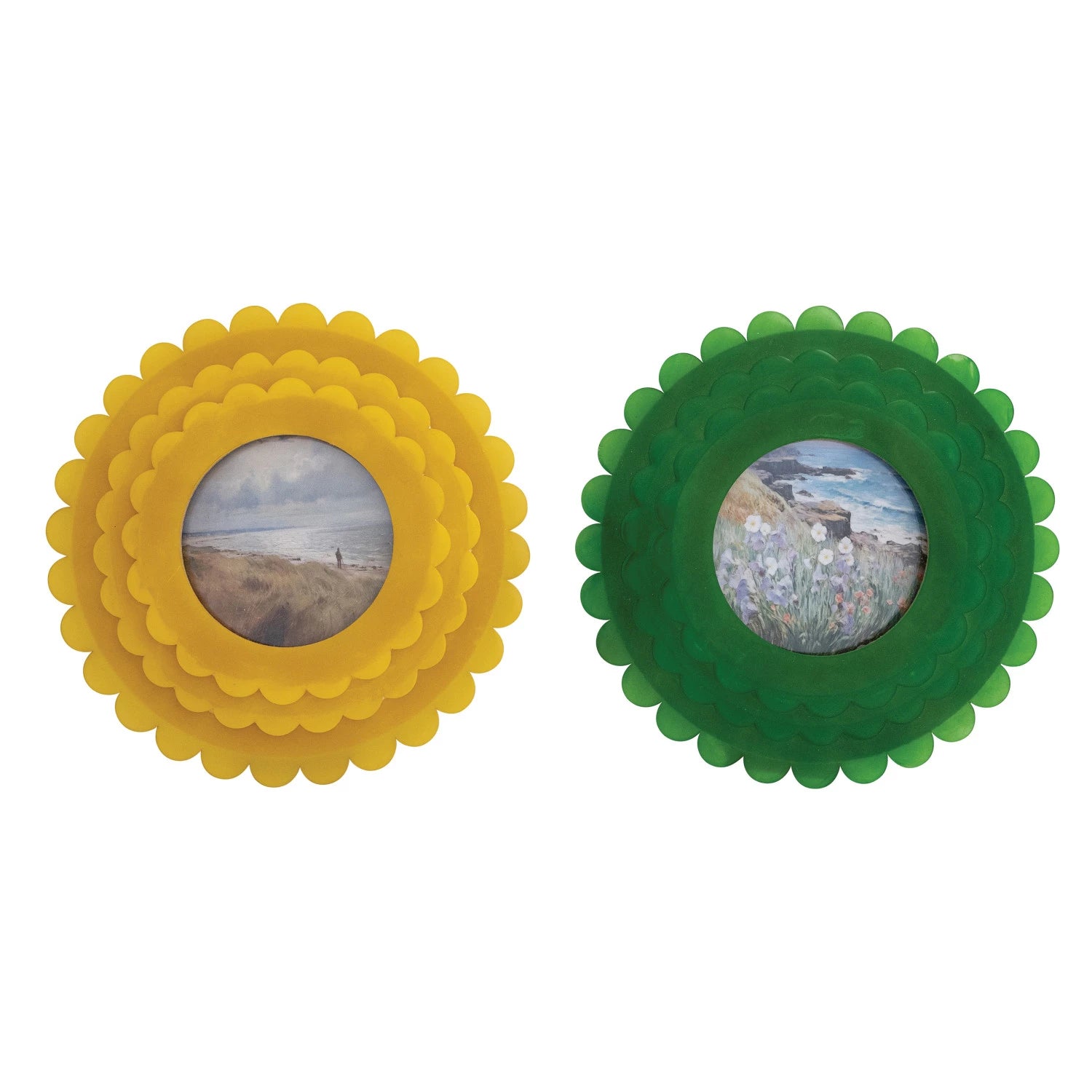 Round Resin Scalloped Frame