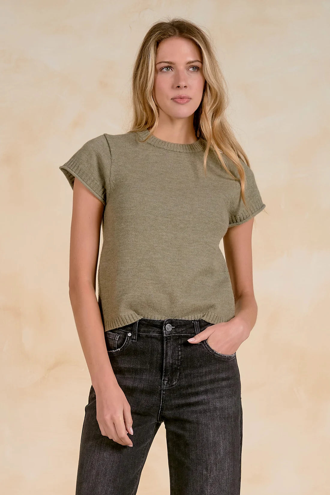 Light Olive Sam Sweater