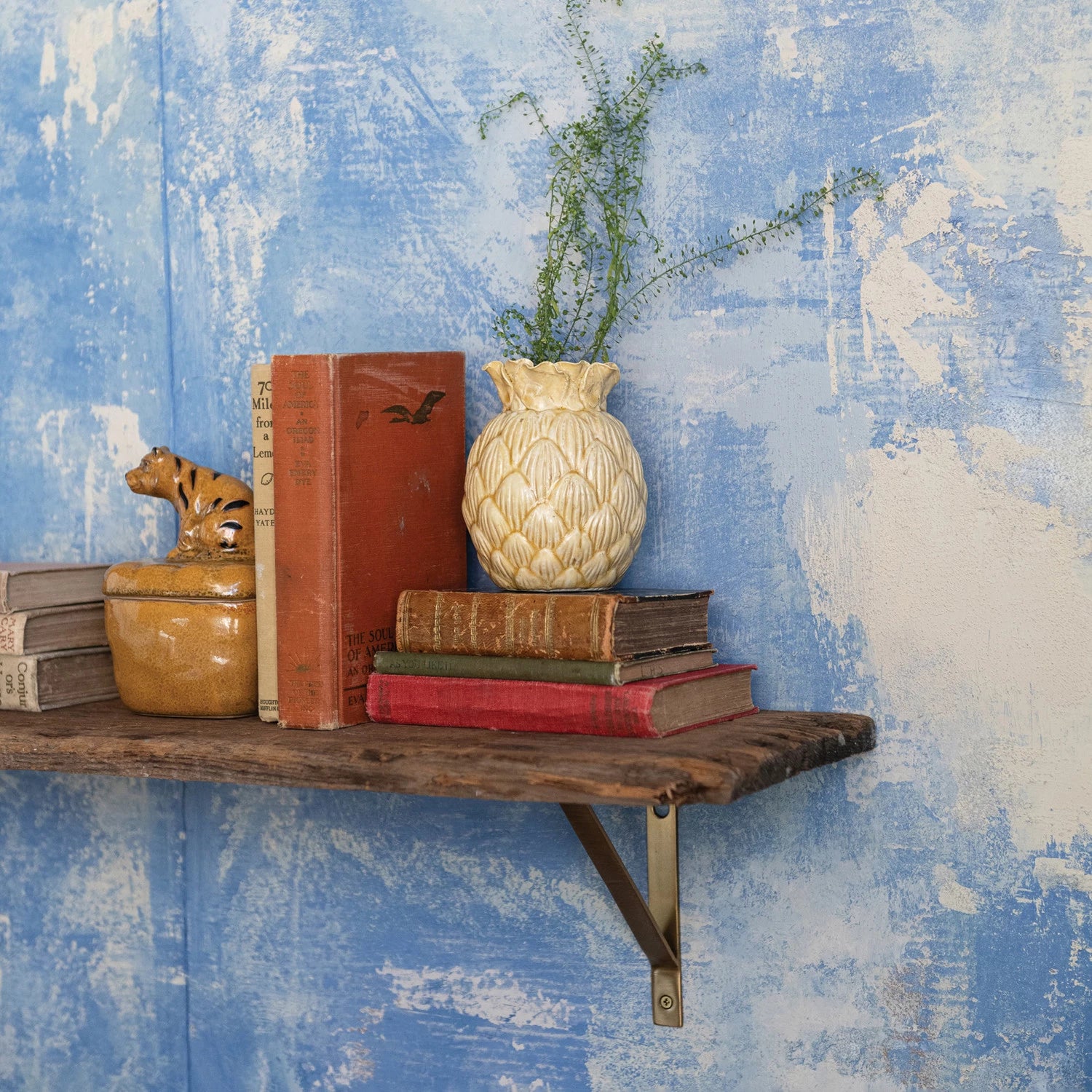 Orange Tiger Shaped Handle Jar