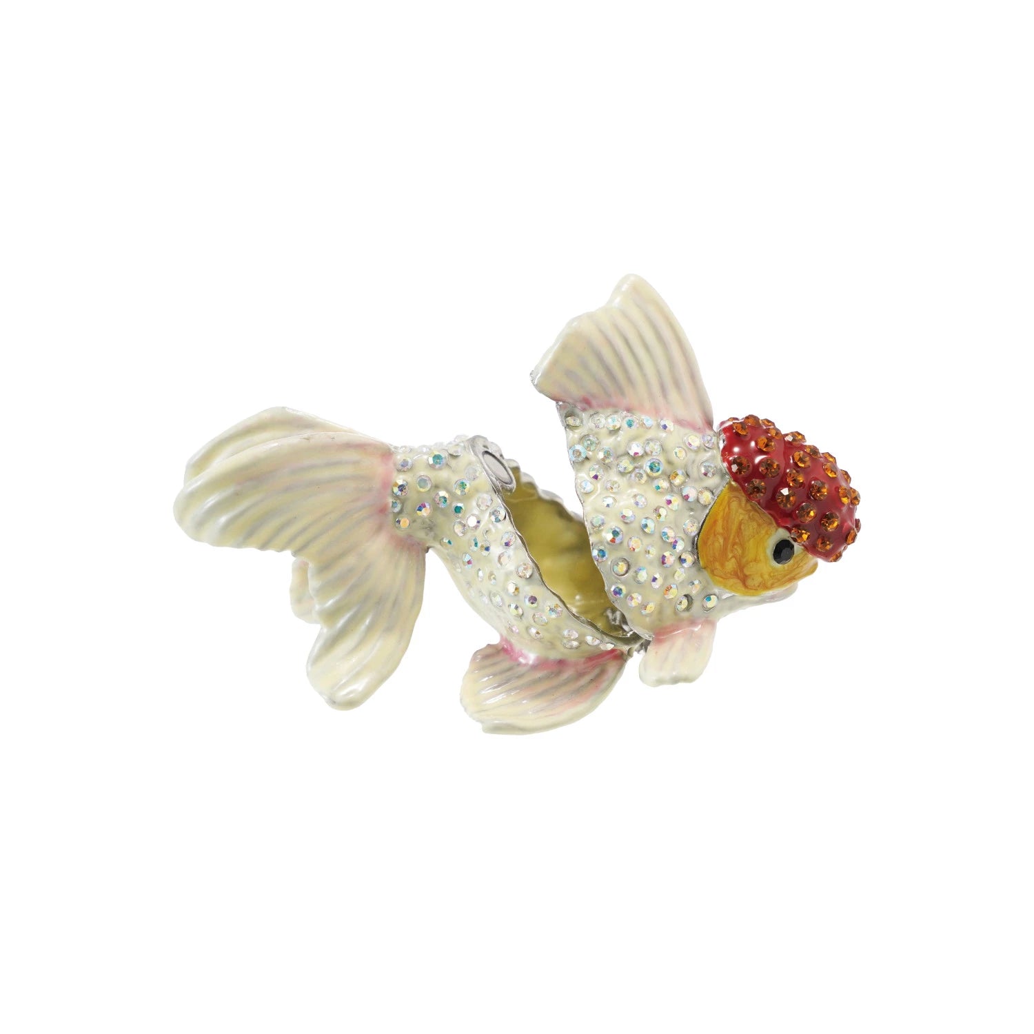 Bejeweled Goldfish Trinket Box