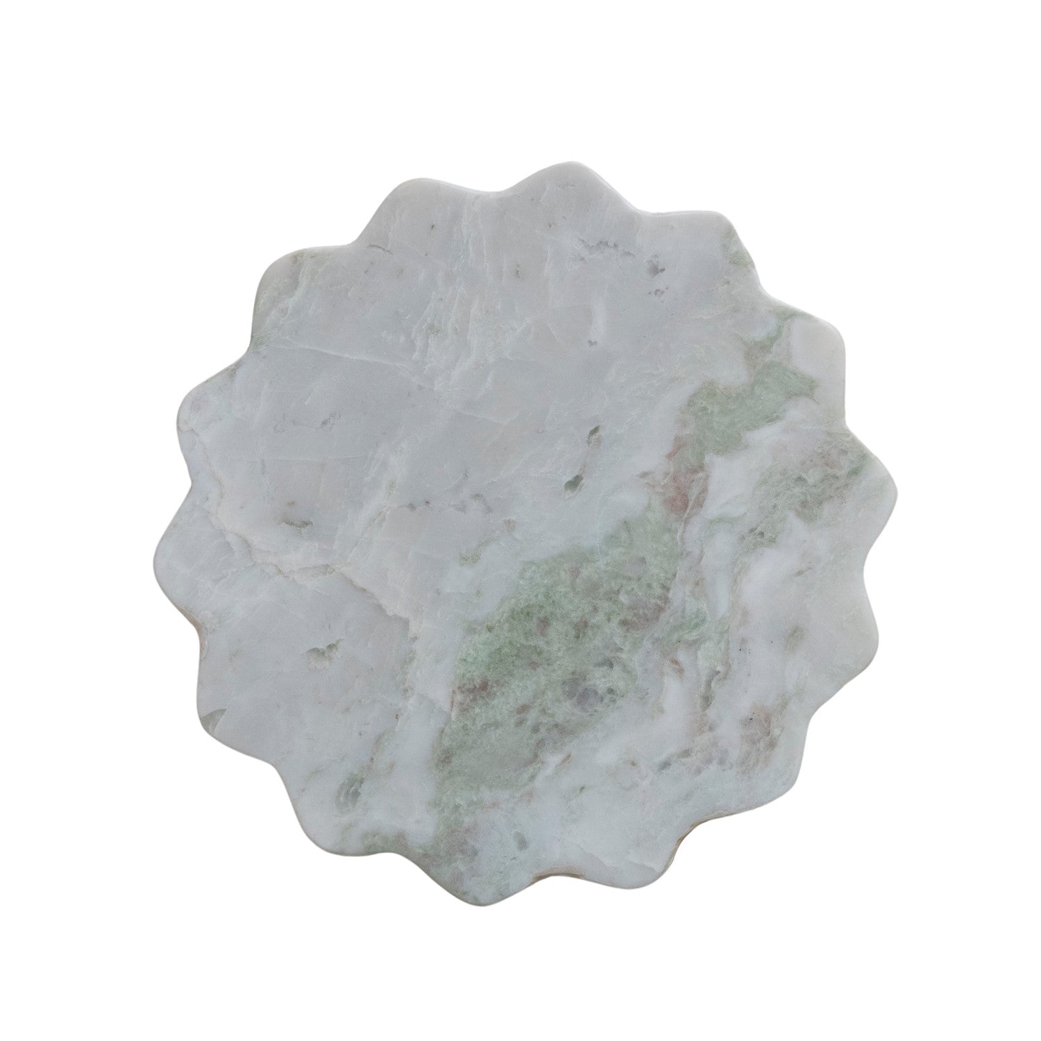 Marble Scalloped Lazy Susan