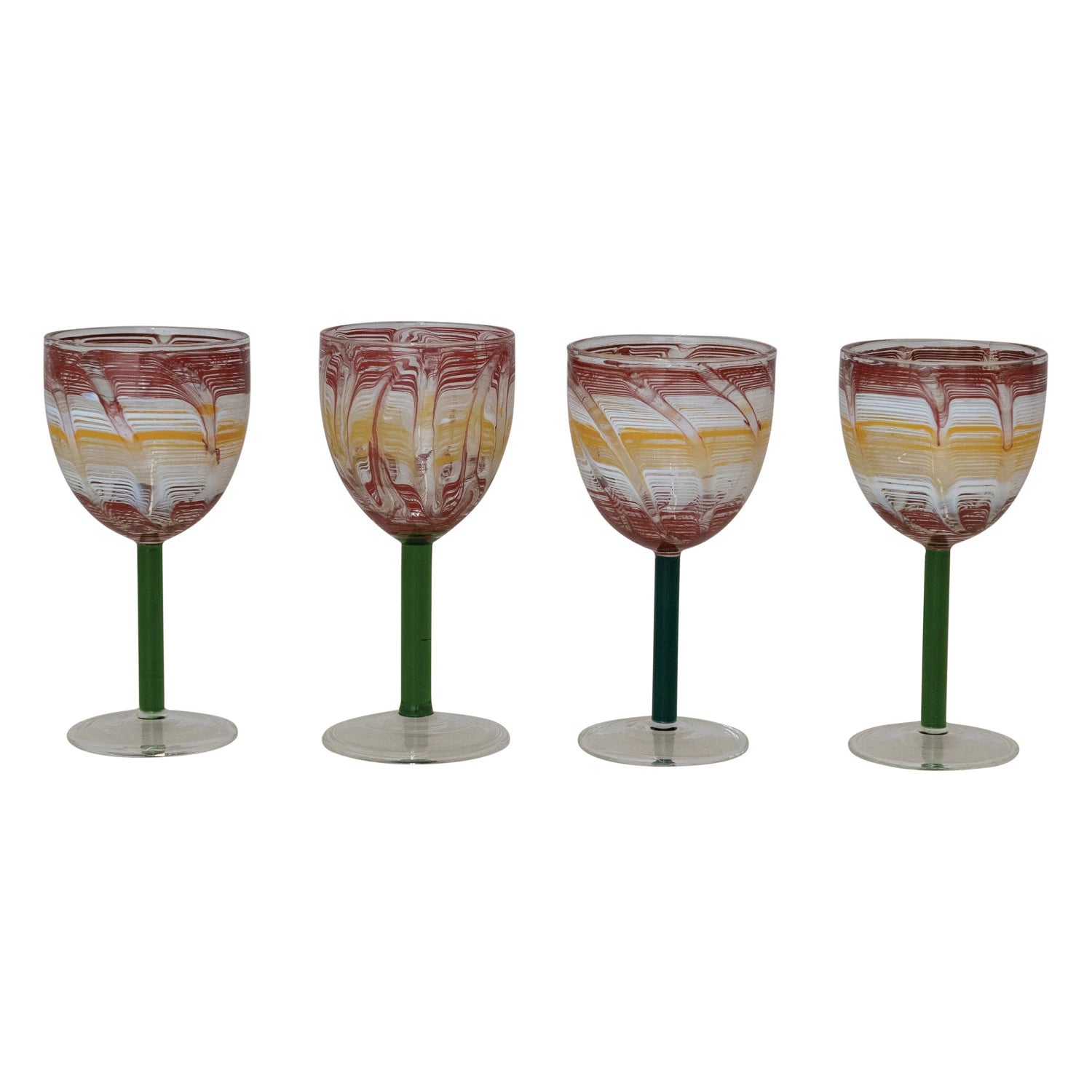 Hand-Blown Art Wine Glass