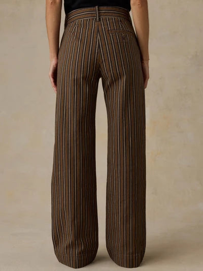Maple Cove Stripe Twill Slim Straight Pant