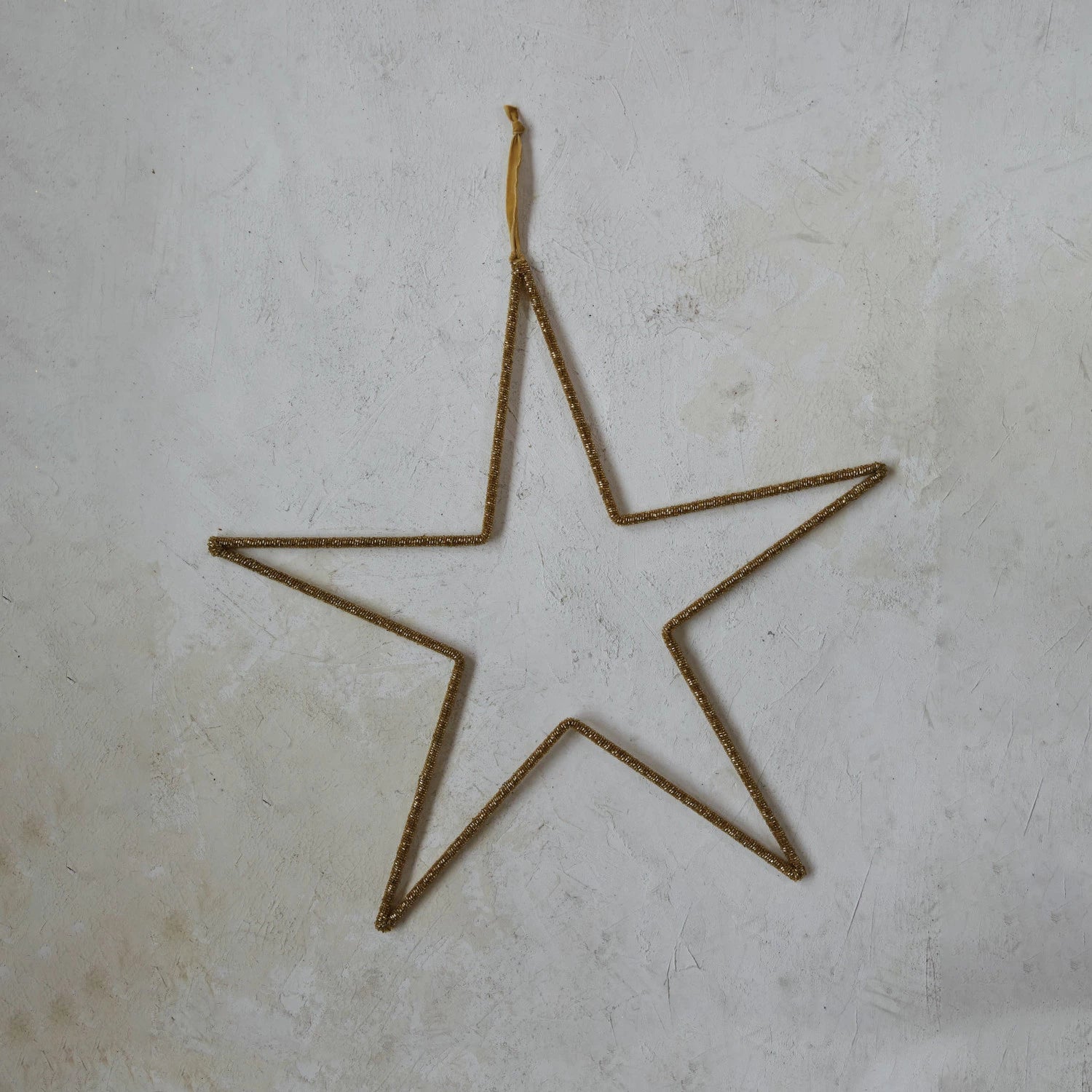 Gold Bead Star Hanger