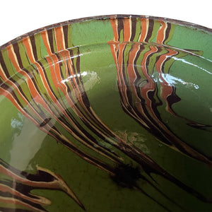 Small Marbleized Green Cottage Crafted Bowl
