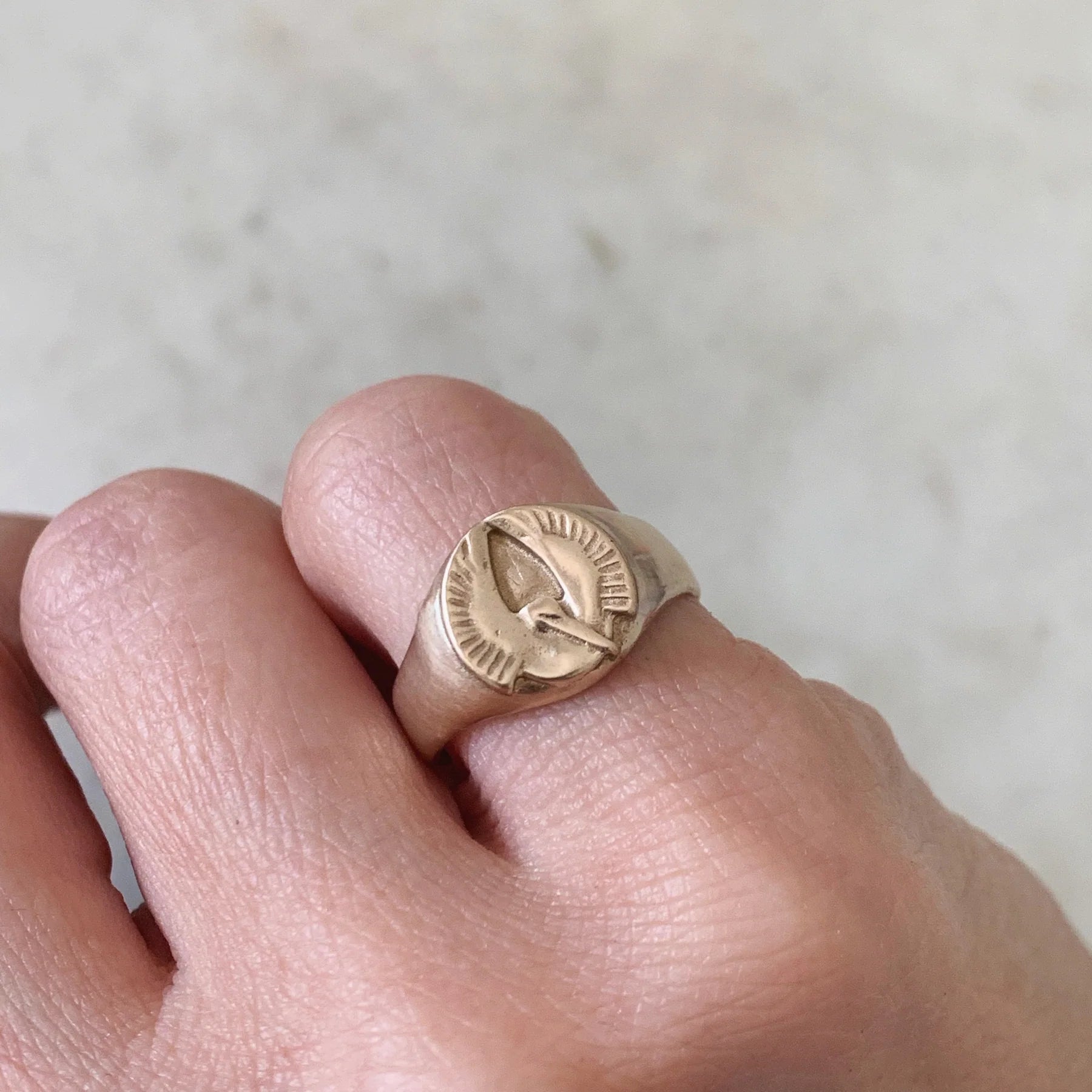 Pelican Signet Ring
