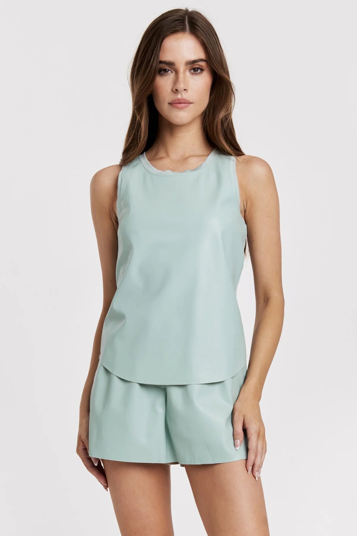 Aquamarine Leather Carmela Tank