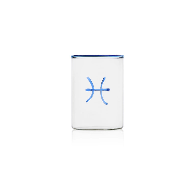Blue Astrological Lowball Glasses