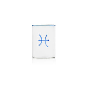 Blue Astrological Lowball Glasses