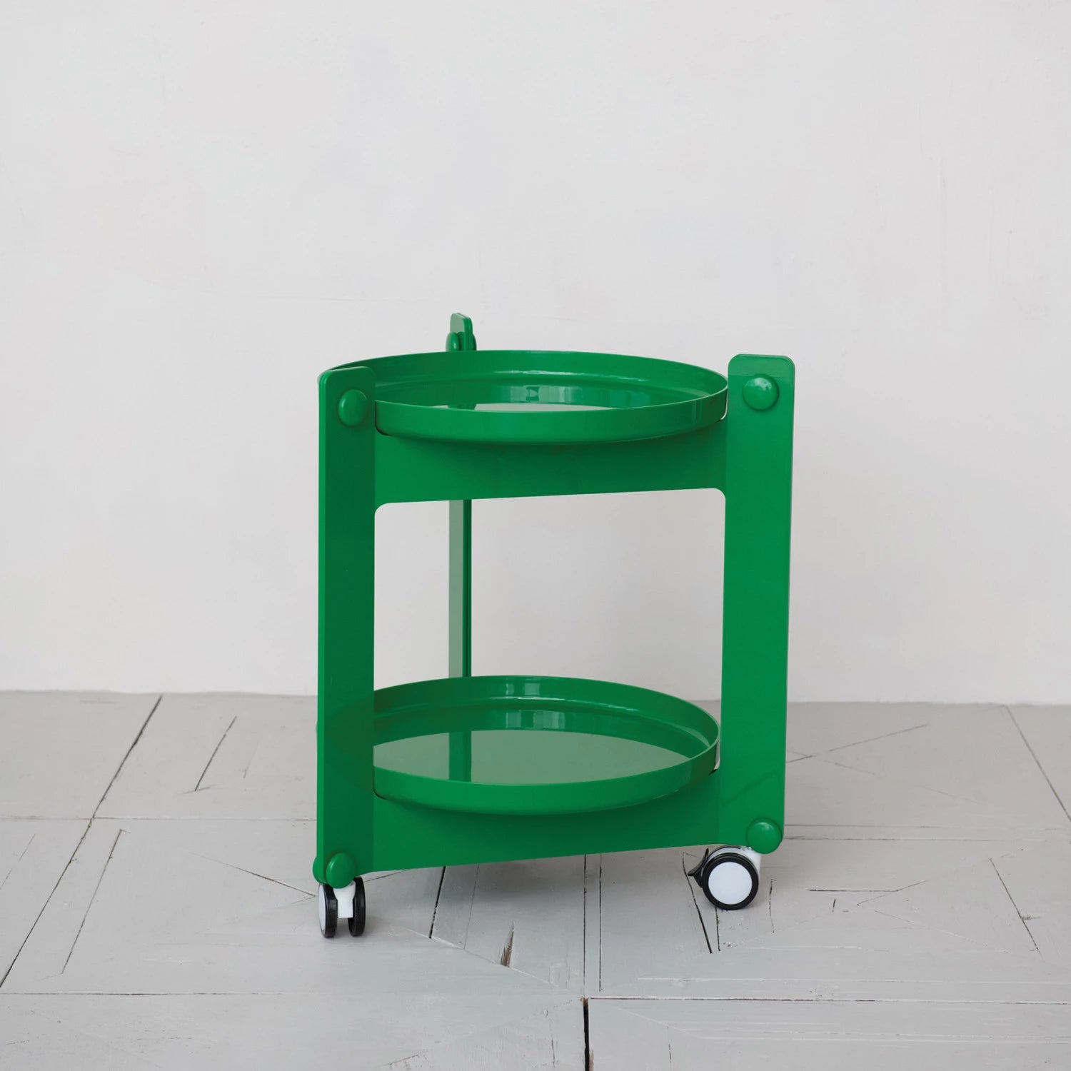 Green Two-Tier Bar Cart