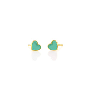 Petite Heart Enamel Stud Earrings