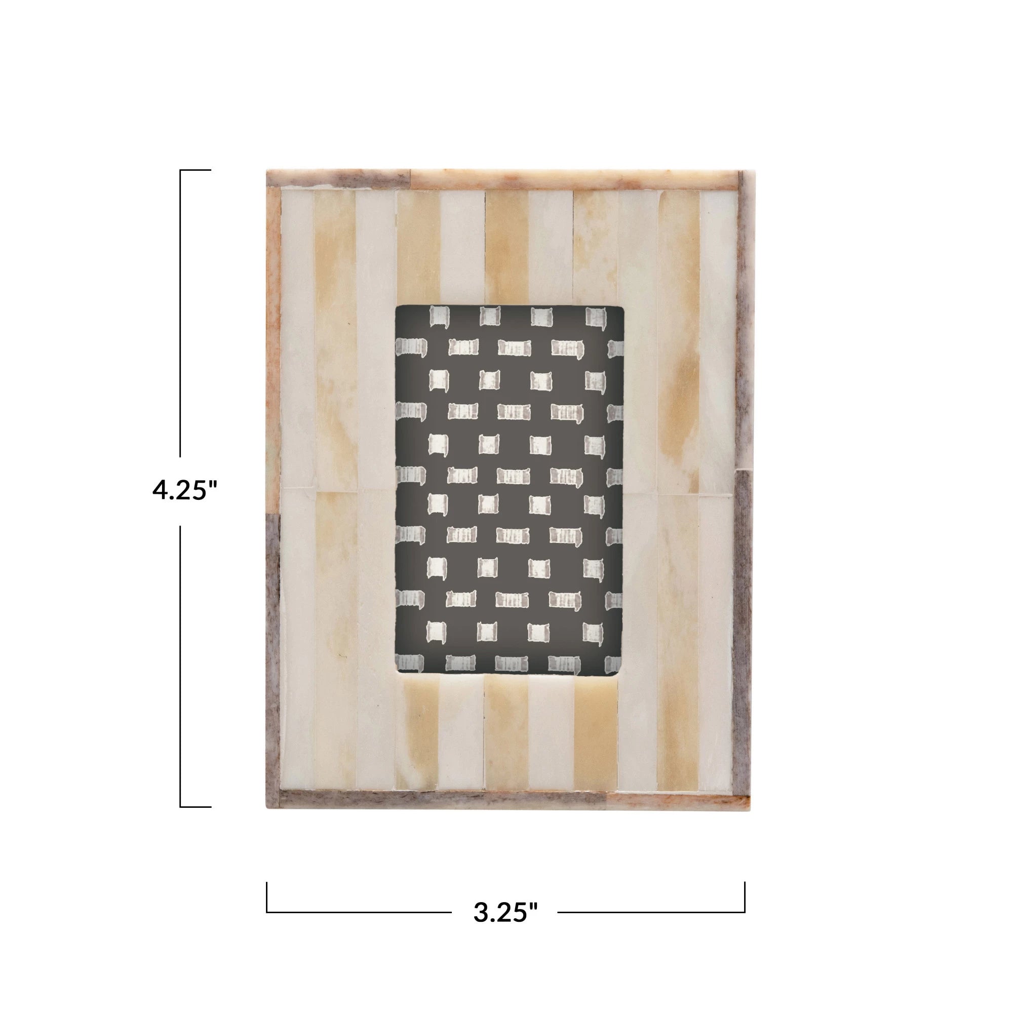Handmade Two-Tone Bone Frame