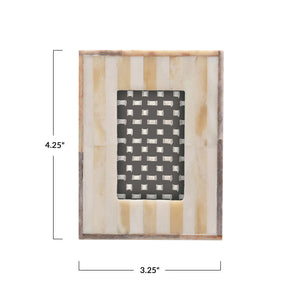 Handmade Two-Tone Bone Frame