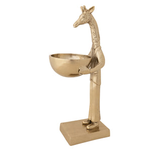 Gold Giraffe Holding Bowl