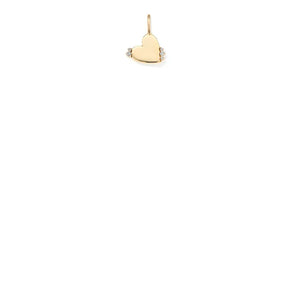 Diamond Heart Dog Tag Mini Bead Charm
