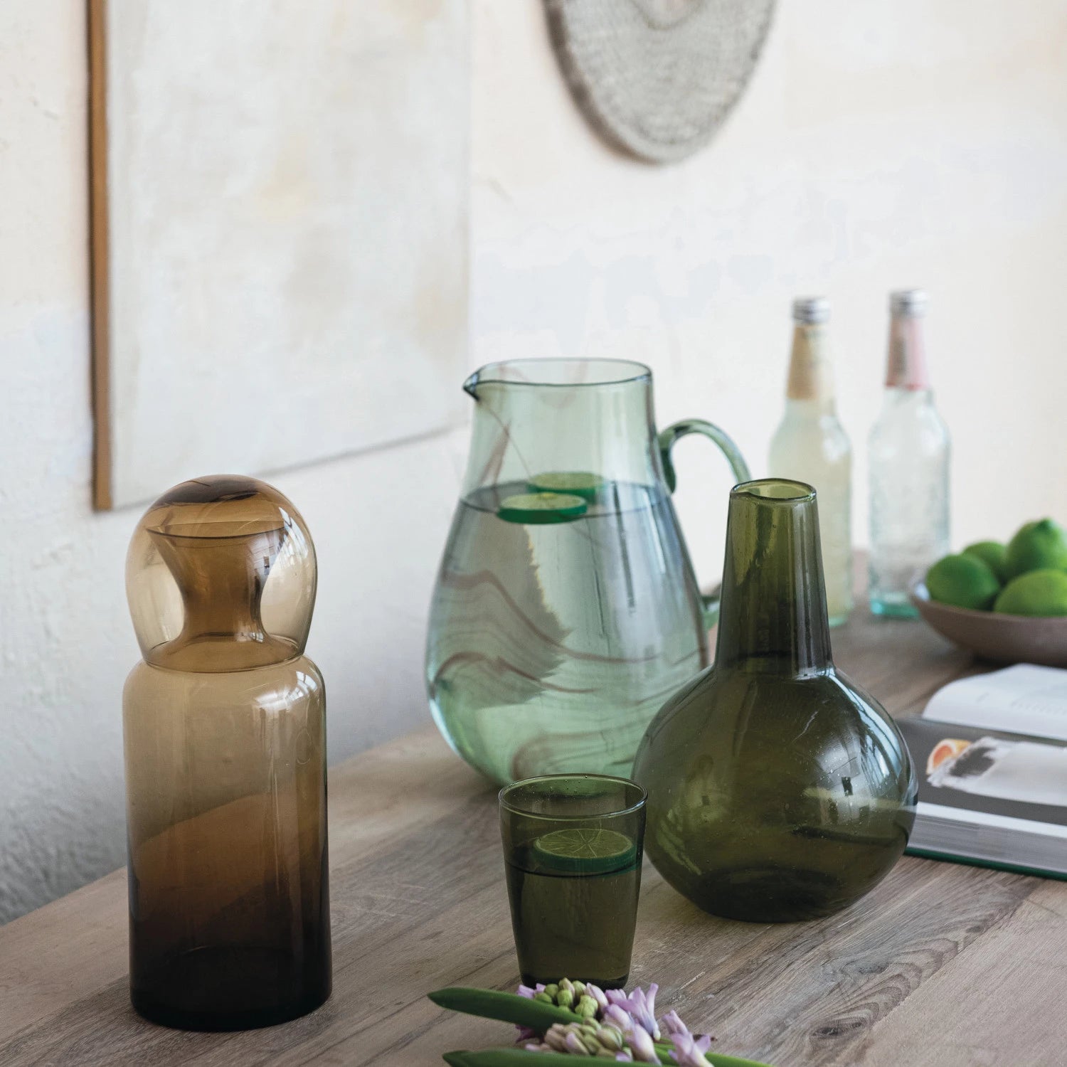 Amber Glass Carafe