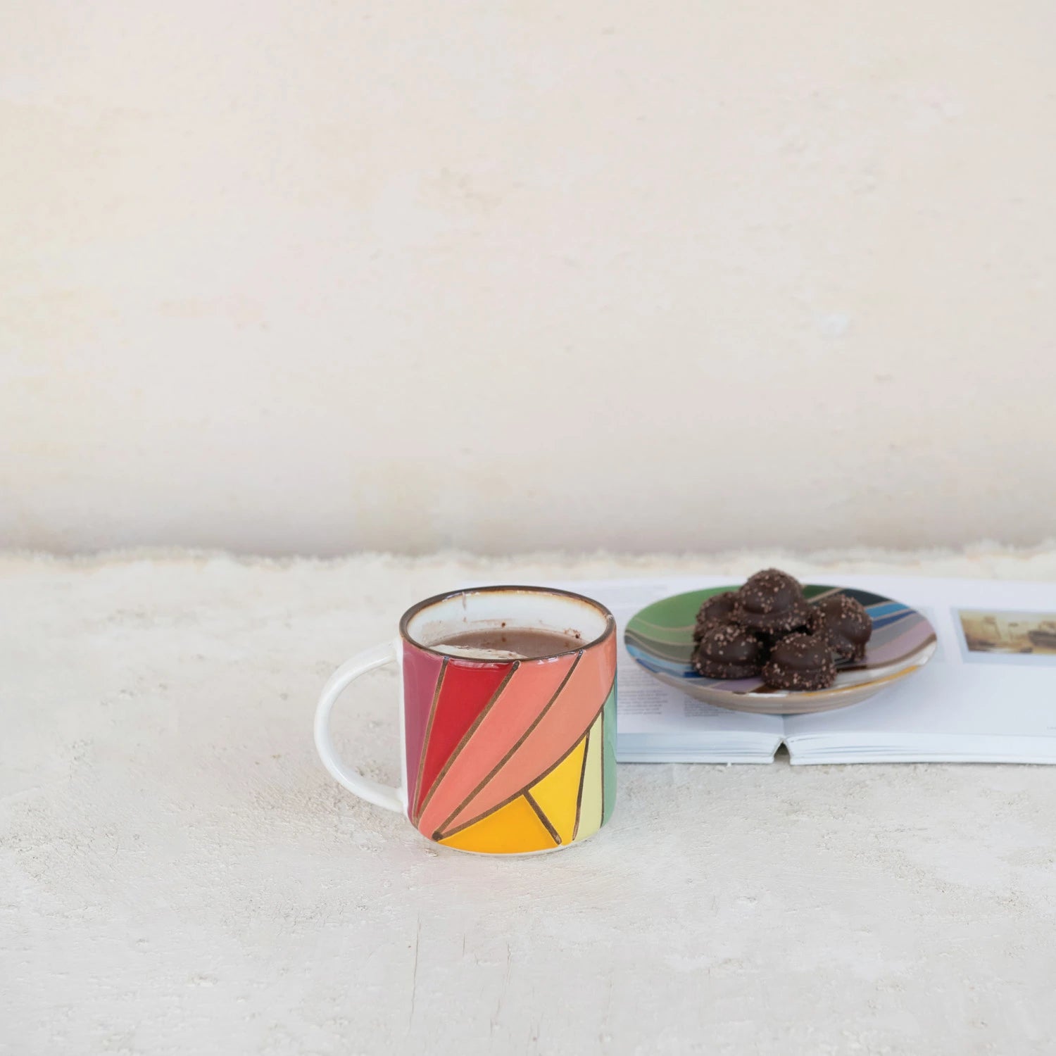 Multi-Colored Wax Relief Mug
