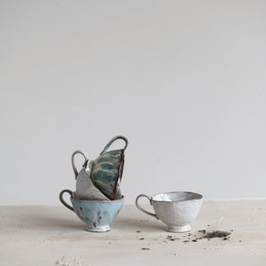 Stoneware Footed Glazed Mug