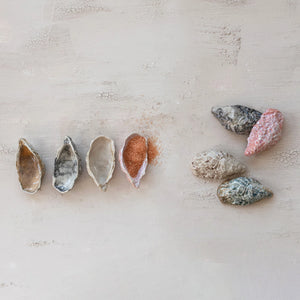 Stoneware Oyster Shell Shaped Dish