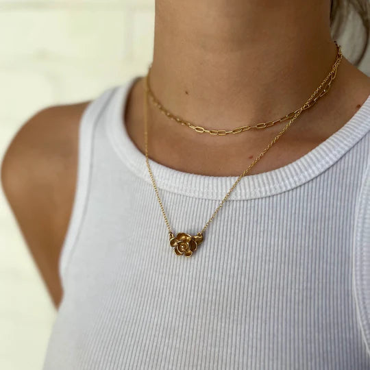 Bronze Magnolia Necklace