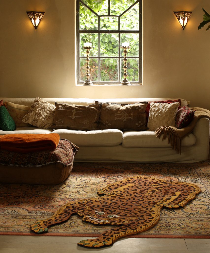 heritage tatsu leopard rug