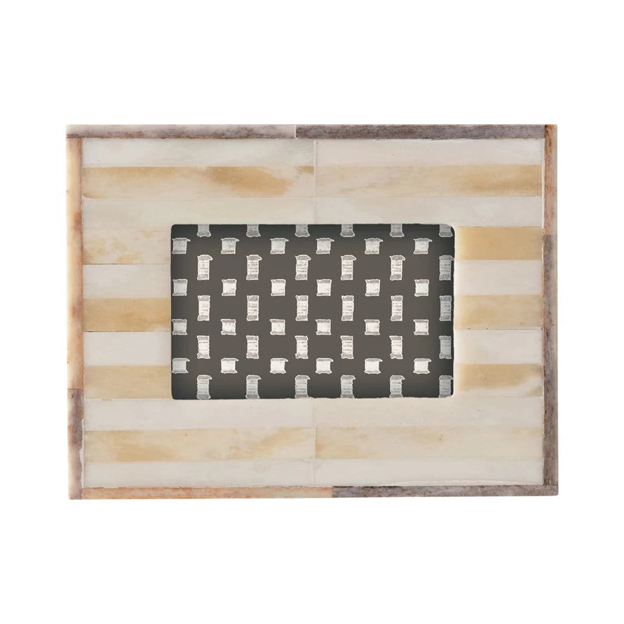 Handmade Two-Tone Bone Frame