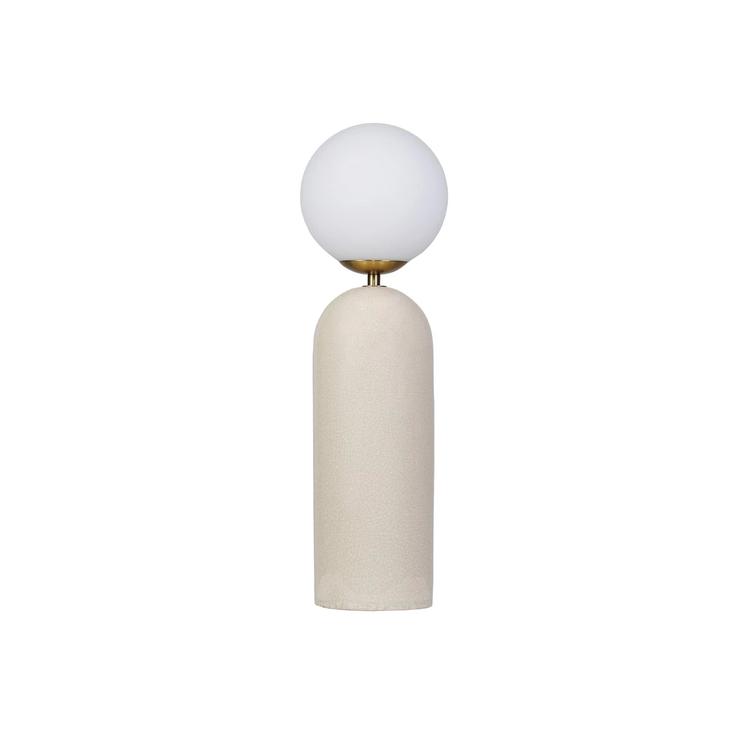 Cream Frosted Globe Table Lamp