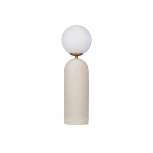 Cream Frosted Globe Table Lamp