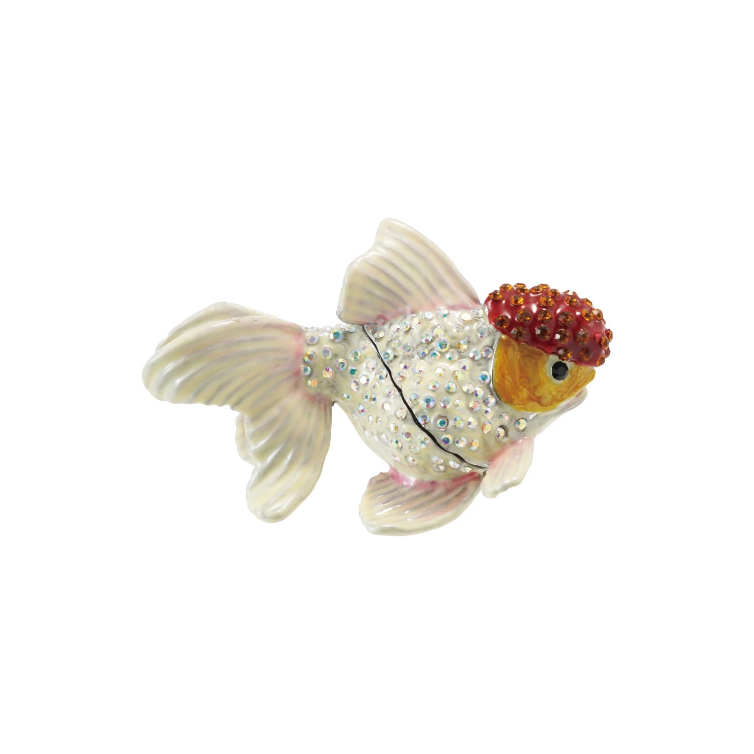 Bejeweled Goldfish Trinket Box