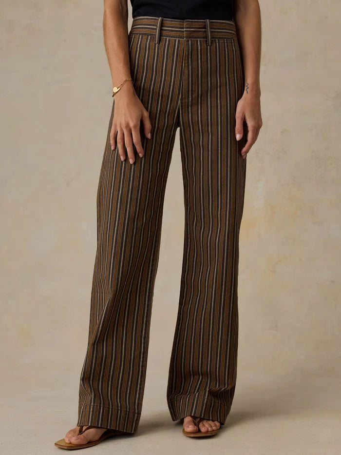 Maple Cove Stripe Twill Slim Straight Pant