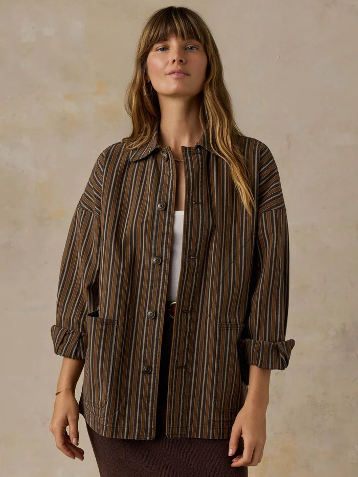 Maple Cove Stripe Twill Tide Chore Jacket