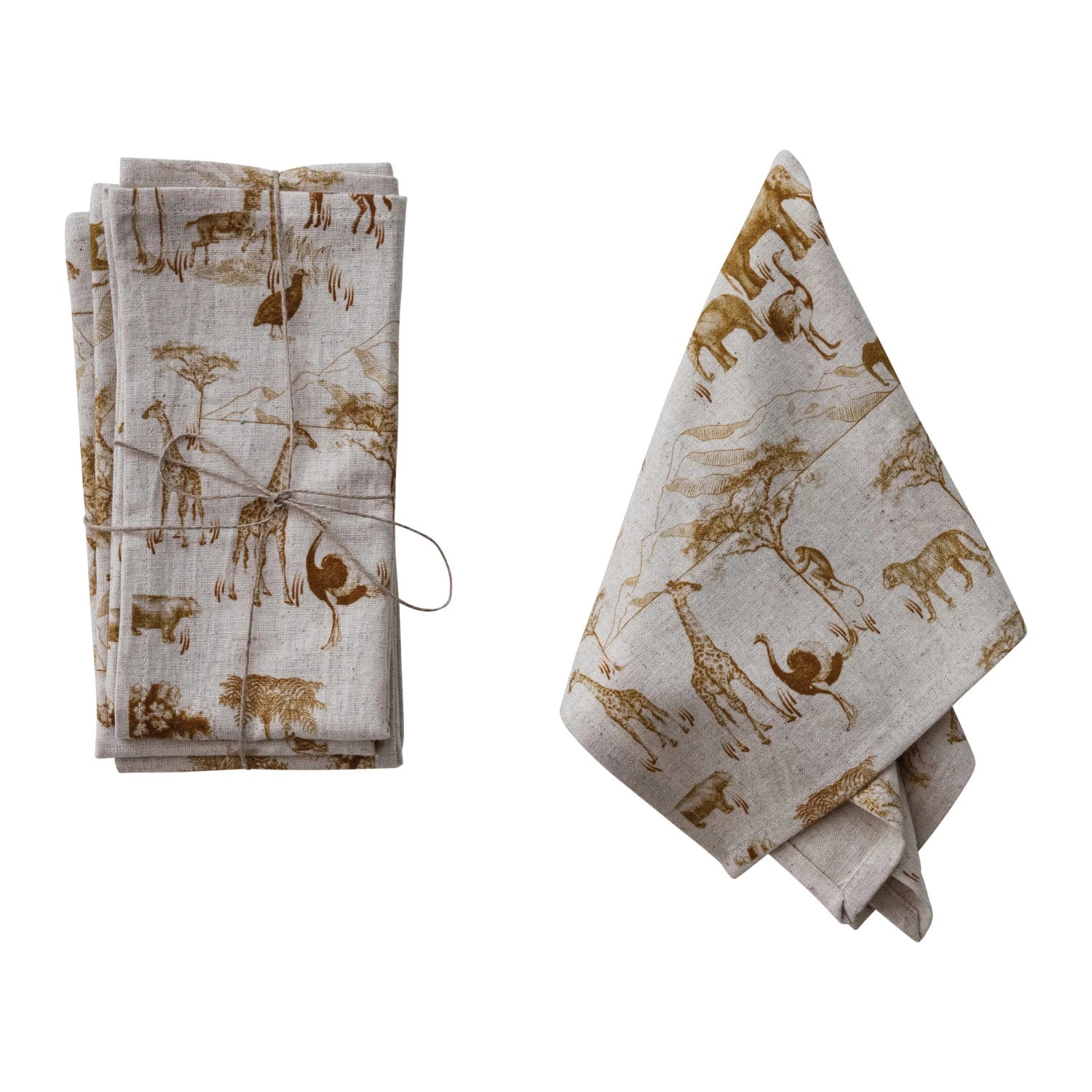 Safari Animal Cotton Napkins