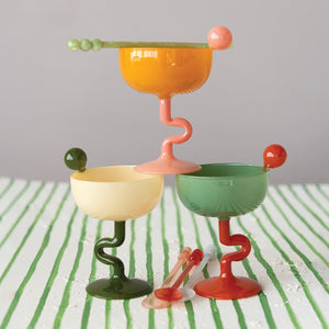 Colorful Stemmed Martini Glass