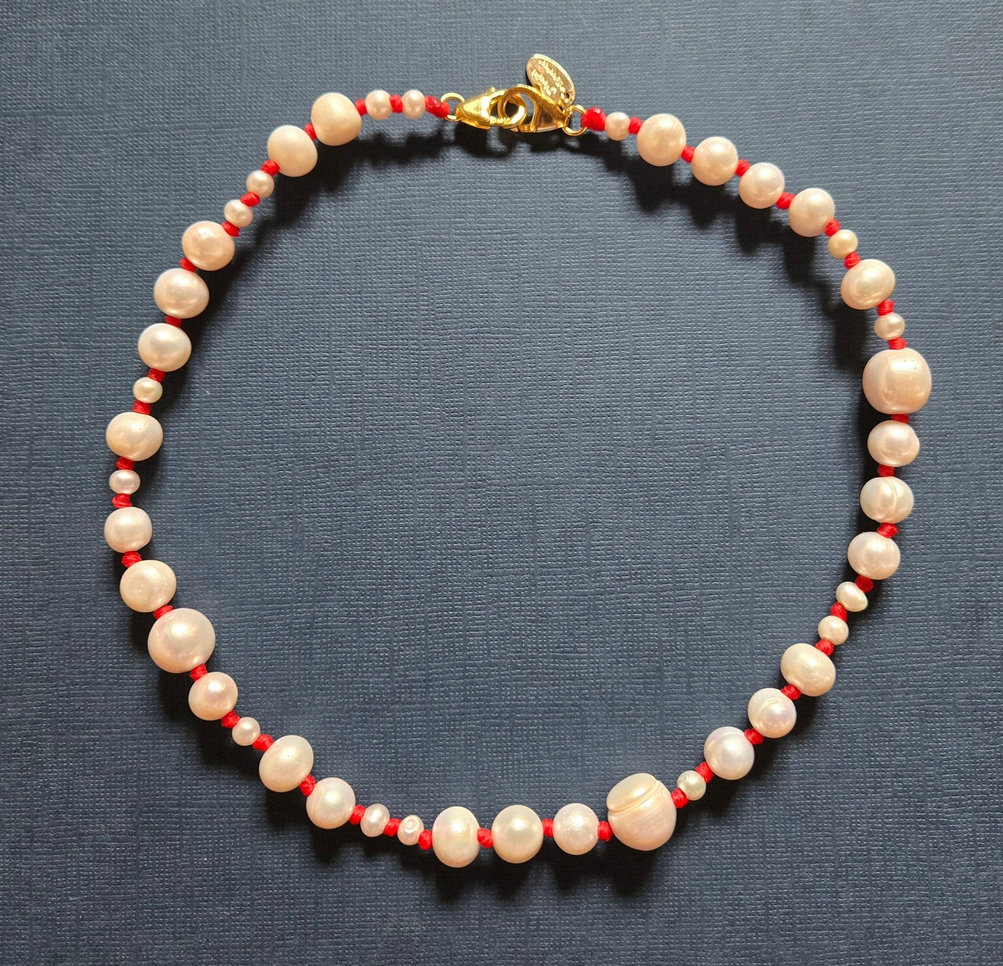 Red & Natural Pearls Necklace