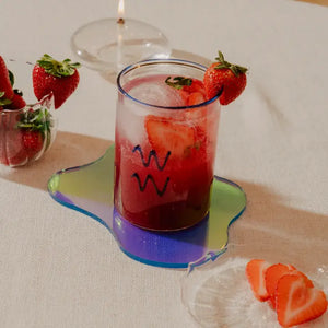 Blue Astrological Lowball Glasses
