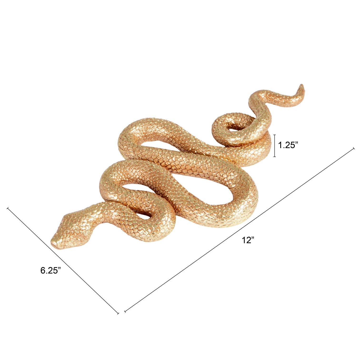 Gold Resin Snake Wall Decor