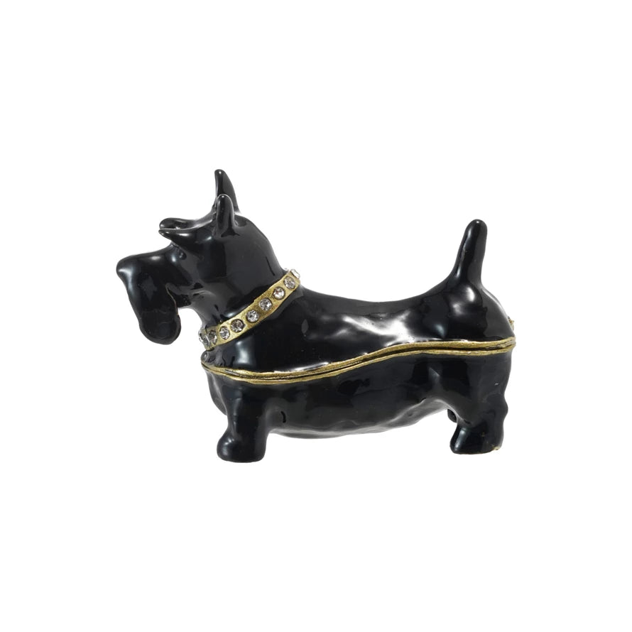 Bejeweled Scottie Trinket Box