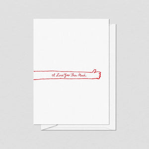 Red I Love You This Much Card