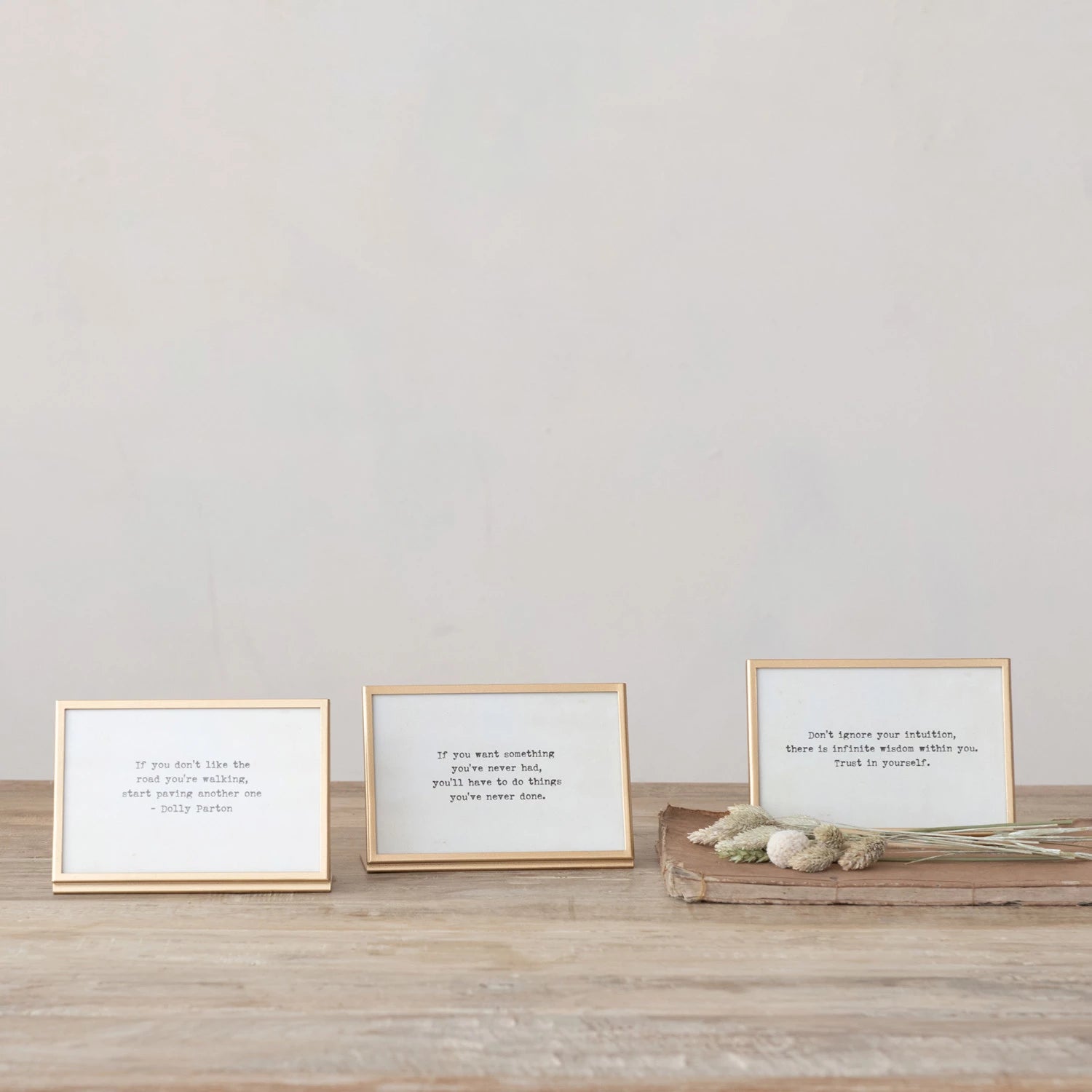 Metal & Glass Frame with Saying