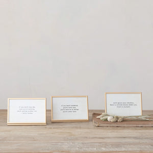 Metal & Glass Frame with Saying