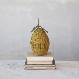 Rattan Lemon Shaped Basket