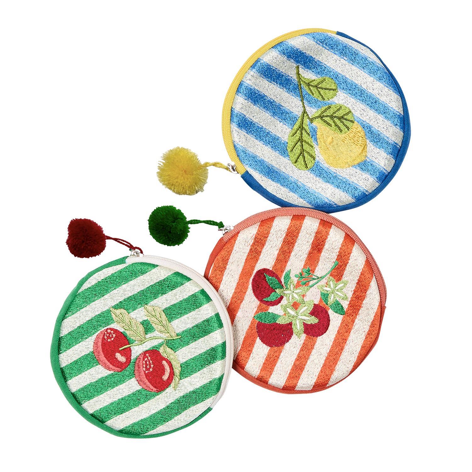 Fruit Loops Woven Stripe Coin Pouch