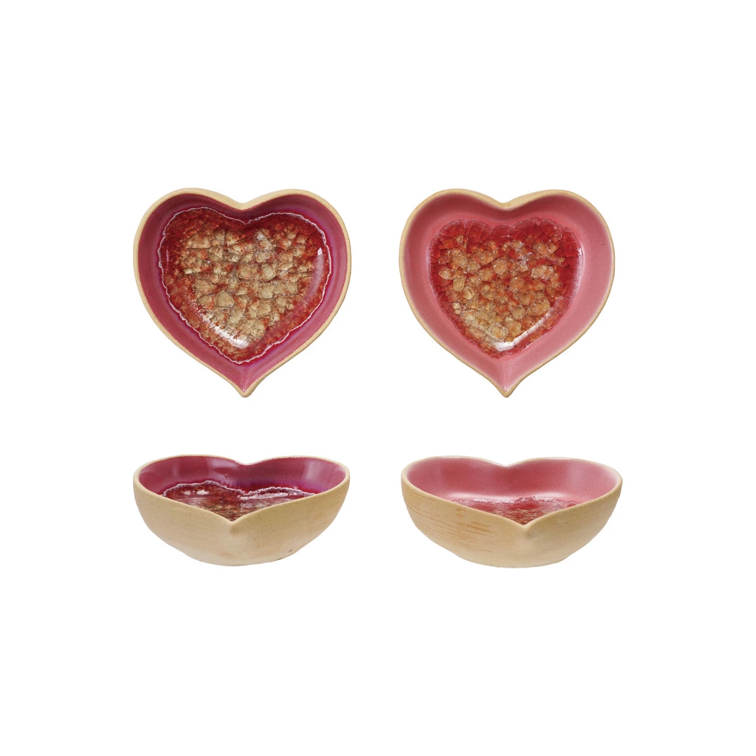 Crackle Heart Shaped Dish