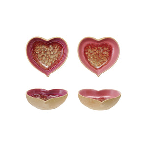 Crackle Heart Shaped Dish