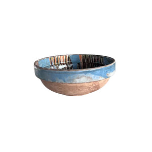 Small Marbleized Blue Cottage Crafted Bowl