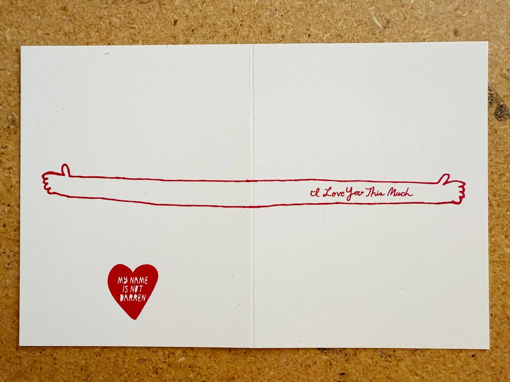 Red I Love You This Much Card