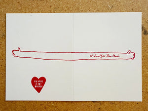 Red I Love You This Much Card