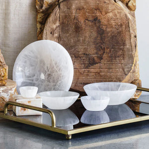 Selenite Round Bowls