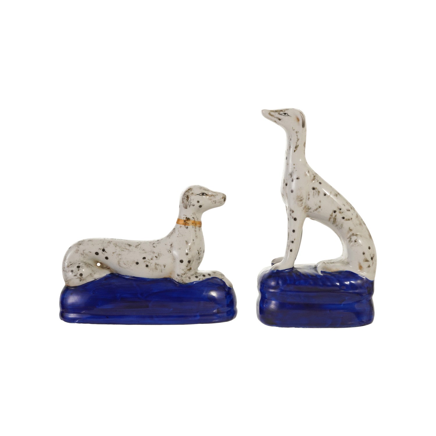 Blue &amp; Black Stoneware Vintage Dog