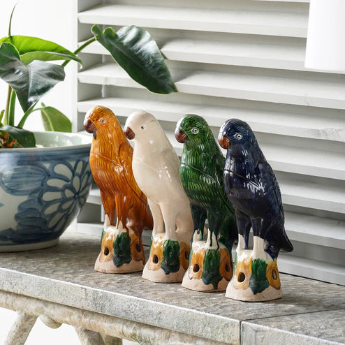 Hand-Painted Porcelain Bird.